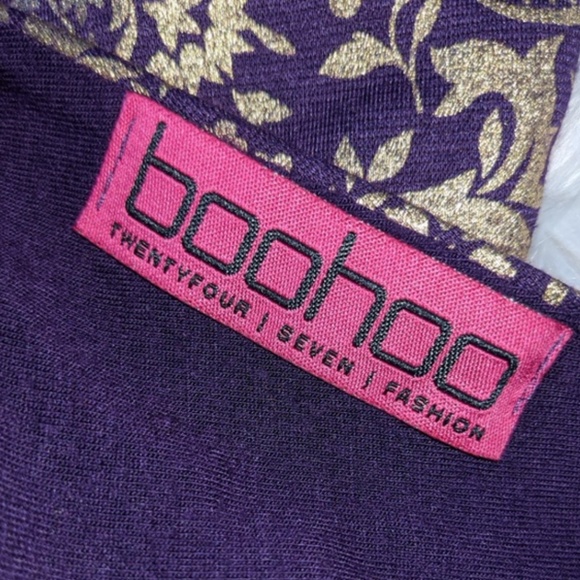 BooHoo Gold and Purple Bodycon Dress - Picture 5 of 5